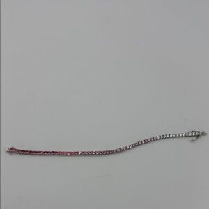 Elegant Pink and Silver Bracelet